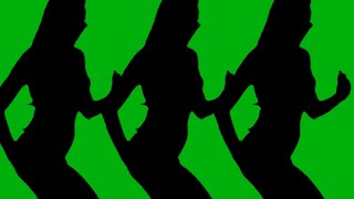 Female Dancing Silhouette Green Screen HD - VideNoCopy No Copyright Background Video Footage