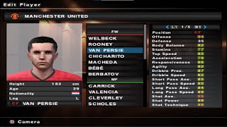 PES 2013 - Manchester United - Stats - PS2