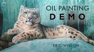 Oil Painting Demonstration. Snow Leopard Painting in Oils. #paintingtutorial  #wildlife #art #cats