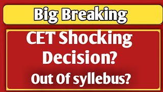 KCET Shocking Decision|What is CET Final Decision|Kcet big updates|