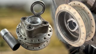 How to repair a motorbike wheel hub bush#honda #bush #repair