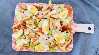 وصفة او فكرة ! سلطة سهلة /بسيطة و مغذية سلطة سيزار salade César 🥑👌