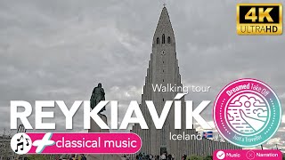 Reykjavík: Walking tour in the northernmost capital city in the World. Reykjavík, Iceland 🇮🇸. 4K.