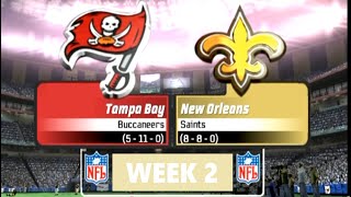 Week 2 Buccaneers vs Saints