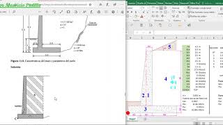 Excel gratis para Muros de contención en voladizo, comprobación pasó a paso .