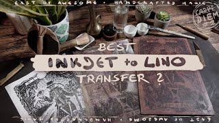 How to Transfer Inkjet Prints to Linoleum for Linocut | Digital Artwork Reference for Printmaking