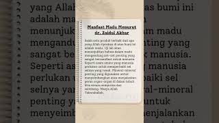 Manfaat Madu Menurut dr. Zaidul Akbar #parenting #makaramedotcom