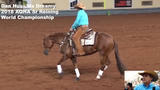 Rider and fellow reiners react  to broken bridle performance at AQHA Sr Reining by Horse of the West