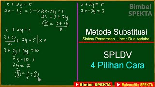 Metode SUBSTITUSI, SPLDV || Sistem Persamaan Linear 2 Variabel