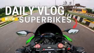 DAILY VLOG WITH🎥 @SurajVerma13 @hamzamurtaza @bikerdhrub |SUPER BIKES🏍️|#trending #automobile