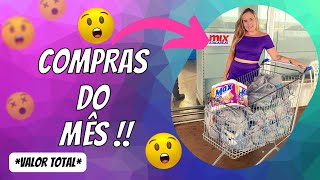 COMPRAS DO MÊS COMPLETA NO MERCADO 🛒 - COMPRAMOS MUITA COISA?? 😱😱