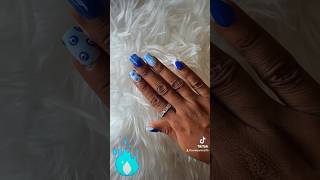 Watch me work|| Blue Love 💙💙💙💙💙 #begginner #nailart #bluenails #shortsquarenails #nail