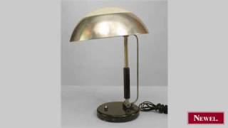 Antique Art Deco German Bauhaus table lamp with brushed