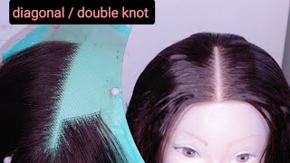 DIY CLOSURE | DIAGONAL/DOUBLE KNOT VENTILATION | Detailed