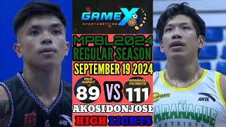 2024 MPBL Parañaque Patriots vs  Imus Agimat