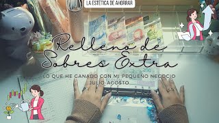 RELLENO DE SOBRES EXTRA😍 | Lo que he ganado de julio a agosto | Administración de mi pequeño negocio