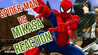 Spider-Man VS Mikasa Ackerman | DBX - Reaction