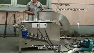 Tin can Automatic can turning and air cleaning machine