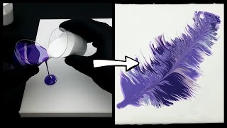 Acrylic Pouring Traveling Kiss Pour Feather