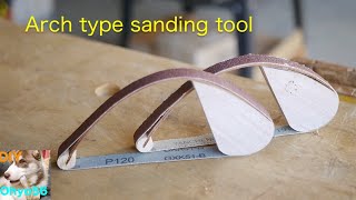 Arch type sanding tool