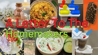 Dear Homemakers Something Special message in the Letter|| A Letter To The Homemakers 📩🖌️📞.