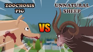 Zoochosis Pig vs Unnatural Sheep | Monster Animation