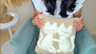 МК ПОДУШКА С КОТИКАМИ КРЮЧКОМ ❤️ | How to crochet a pillow with 3D cats ❤️ #amigurumi