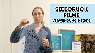 Siebdruckfilme - Verwendung & Tipps