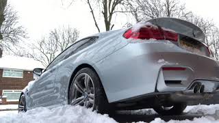 BMW F82 M4 cold start exhaust note. Open and closed flaps