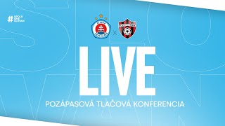 LIVE | Pozápasová tlačová konferencia ŠK Slovan Bratislava - FC Spartak Trnava