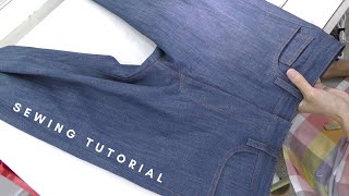 How to sew Men's Jeans 👖✂ Sewing Tutorial