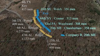 Little Round Top Battle | Gettysburg | Mapping History | July 2, 1863  | Joshua Lawrence Chamberlain