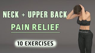 5 min Best Exercises to Relieve NECK & UPPER BACK PAIN (10 Standing Exercises)