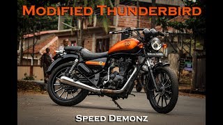 Modified Royal Enfield Thunderbird | Greasehouse Exhaust | Speed Demonz