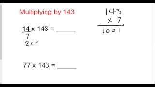 Multiplying by 143