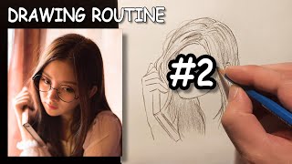 Learning how to draw with the Loomis Method - Drawing Routine #2