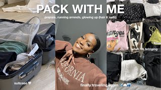 PREP & PACK W/ ME for vacation 🛩 | glow up, packing, nails + more! (overpacking + last minute)