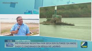 Rio Paraguai registra pior seca dos últimos 124 anos;  Dado é confirmado em régua de Ladário