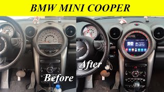 Installation: BMW MINI COOPER 2006-2013 Installed Car Radio With Carplay And DSP