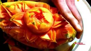 how to make Papaya carving LESSON-1/thaicarving/carving beginners?தமிழன்