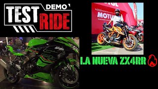 LA NUEVA KAWASAKI NINJA ZX4R UNA 4 CILINDROS DE BAJA CC | TEST RIDE DEMO | NEW HONDA CBR500R | PERÚ