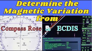 How to Determine Magnetic Variation ll Compass Rose ll ECDIS