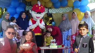 Ultah Ozil ke 3 Seru Bersama Badut Boboiboy, Hanafi Dan Zul Mini