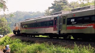 Gagahnya Kereta Lodaya New Generation Ketika Melintasi Stasiun & Meliuk Ditikungan