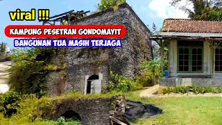 Kampung tua pasetran GONDO MAYIT masih banyak bangunan kuno rumah kayu dan tembok batu Kebumen barat