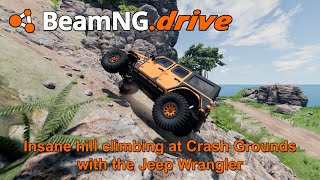 BeamNG | Insane hill climbing at Crash Groundswith the Jeep Wrangler