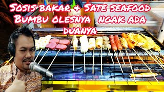 sosis bakar mantan penyiar   kena PHK  buka usah  sosis bakar & sate seafood