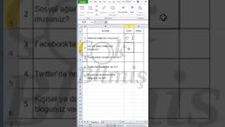 Excel Onay Kutusu İle Çalışmak   #excel