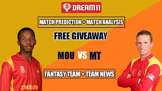 MT vs MOU Dream11 Team today, MT vs MOU Dream11 Team, MT vs MOU Dream Team, MT vs MOU Zimbabwe T20,