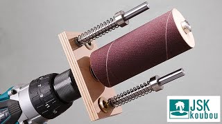 足踏み式スピンドルサンダーの構造～4-in-1 DIY Oscillating Spindle Sander～